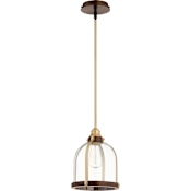 Quorum International Banded Dome 10" Wide Mini Pendant Aged Brass / Oiled Bronze