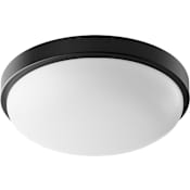 Quorum International 12" Wide LED Flush Mount Bowl Ceiling Fixture Noir