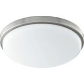Quorum International 15" Wide LED Flush Mount Bowl Ceiling Fixture Satin Nickel