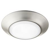 Quorum International 6" Wide LED Flush Mount Bowl Ceiling Fixture Satin Nickel