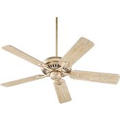 Quorum International Pinnacle 52" 5 Blade Indoor Ceiling Fan Aged Silver Leaf