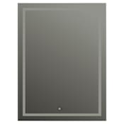 Quorum International Momento 36"W x 48"H Rectangular Flat Frameless Wall Mounted Bathroom Mirror with LED Lighting Mirrored Glass