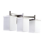Quorum International Delta 3 Light Bathroom Vanity Light Satin Nickel