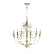 Quorum International Salento 6 Light 1 Tier Chandelier Persian White