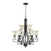 Quorum International Bryant 9 Light 31" Wide Chandelier Oiled Bronze