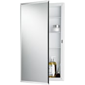 Rangaire Builder Series 16" x 26" Beveled Frameless Single Door Medicine Cabinet N/A