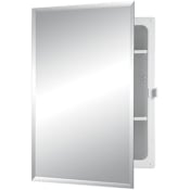 Rangaire Horizon 16" x 22" Beveled Frameless Single Door Medicine Cabinet Polished Chrome