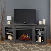 Real Flame Eliot Grand Media Console Electric Fireplace Antique Grey