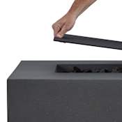 Real Flame Tamarack Aluminum Lid Cover for Square Real Flame Fire Pits by Jensen Co. Black