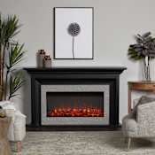 Real Flame Sonia 69" Wide 5,100 BTU Landscape Electric Mantel Fireplace with Multiple Flame Colors
Black