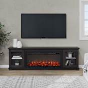 Real Flame Benjamin 81" Wide Electric Media Console Fireplace with 5,000 BTUs and Remote Control
 Weathered Wood