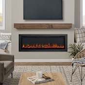 Real Flame 65” Wide 5,100 BTU Wall Mounted/Recessed Electric Fireplace Insert
Black
