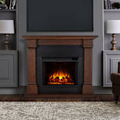 Real Flame Callaway 5000 BTU Freestanding Blower Forced Electric Heater with Remote Control and Digital Controls Chestnut Oak