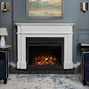 Real Flame Harlan Grand Electric Fireplace White