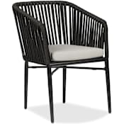Real Flame Bodhi 21" Metal Outdoor Chair Set with Sunbrella® Cushions (Set of 2) Black/Charcoal