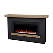 Real Flame Bernice 67 Inch Wide 5,100 BTU Vent Free Electric Mantel Fireplace Charcoal