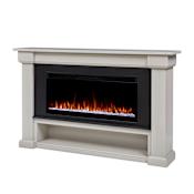 Real Flame Bristow 66 Inch Wide 5,100 BTU Vent Free Electric Mantel Fireplace Bone White
