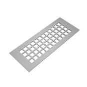 Reggio Registers Grid 4" x 10" Aluminum Floor / Wall Grille with Mounting Holes Grey Aluminum