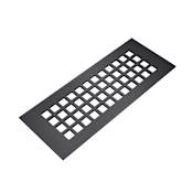 Reggio Registers Grid 6" x 12" Aluminum Floor / Wall Grille with Mounting Holes Black Aluminum