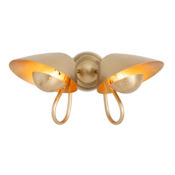 Regina Andrew Keaton 2 Light 9" Tall Wall Sconce Natural Brass