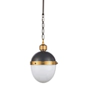 Regina Andrew Classics 9" Wide Mini Pendant Blackened Brass / Natural Brass