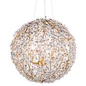 Regina Andrew Cheshire 6 Light 20" Wide Crystal Globe Chandelier Gold Leaf