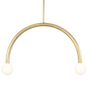 Regina Andrew Happy 2 Light 34" Wide LED Linear Pendant Natural Brass