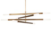 Regina Andrew Wick 8 Light 56" Wide LED Linear Chandelier Natural Brass