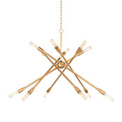 Regina Andrew Cobra 12 Light 43" Wide Sputnik Chandelier Natural Brass