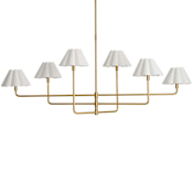 Regina Andrew Polly 6 Light 66" Wide Linear Chandelier Natural Brass
