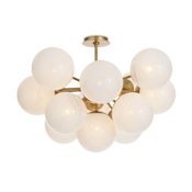 Regina Andrew Shine 13 Light 34" Wide Semi-flush Ceiling Fixture Natural Brass