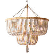 Regina Andrew Coastal Chic 12 Light 32" Wide Beaded Waterfall Chandelier White