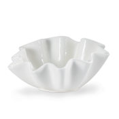 Regina Andrew Ruffle 13" Wide Ceramic Bowl Large Ivory