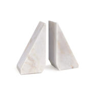 Regina Andrew Othello 6.5" Wide Marble Bookends White
