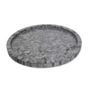 Regina Andrew Modern Glamour 20" Wide Small Jullian Bone Tray Grey