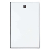 Regina Andrew Hanging 28"W x 44"H Rectangular Flat Stainless Steel Framed Accent Mirror Blackened Steel