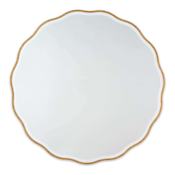 Regina Andrew Candice 42" Diameter Circular Beveled Medium Density Fiberboard (MDF) Framed Accent Mirror Gold Leaf