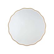 Regina Andrew Candice 32" Diameter Circular Flat Medium Density Fiberboard (MDF) Framed Accent Mirror Gold Leaf