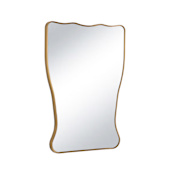 Regina Andrew Piero 28"W x 39-1/2"H Specialty Flat Steel Framed Accent Mirror Natural Brass