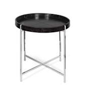 Regina Andrew Derby 25" Wide Leather Table Black