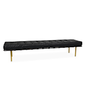 Regina Andrew Tufted 78" Wide Bench Black