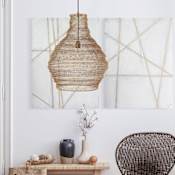 Ren Wil Gere 16"W Organic Rustic Boho Mesh Shade Single Pendant Gold