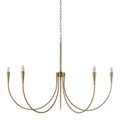 Ren Wil Luzon 5 Light 48" Wide Taper Candle Multi Light Pendant Plated Dark Antique Brushed Brass