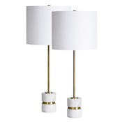Ren Wil Talulla 2 Light 29" Tall LED Buffet Lamp Sets Antique Brushed Brass