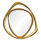 Ren Wil Goldie 39-1/2" W x 42" H Specialty Framed Accent Mirror Gold Leaf