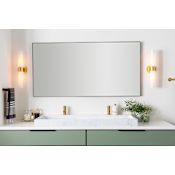 Ren Wil Trilo 30" W x 60" H Rectangular Framed, Frameless Bathroom Mirror Black