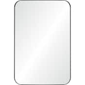 Ren Wil Glencoe 24" W x 36" H Rectangular Accent Mirror Matte Black