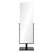 Ren Wil Samira 20" W x 61" H Rectangular Semi Frameless Accent Mirror Matte Black