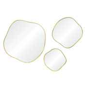 Ren Wil Nucleus 36" Diameter Specialty Framed Accent Mirror Satin Brass