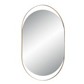 Ren Wil Ecru 26" W x 40" H Oval Framed Accent Mirror Satin Brass
